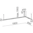 AQFORM 50444 LENS LINE 180x89 RC zwieszany