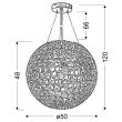 CANDELLUX 31-09074 ABROS ZWIS 50 1X60W E27 MIEDZIANY
