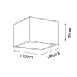 ANTIGO Plafon Suwa - Biały IP44 (100x100 mm) 7721