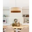CANDELLUX 31-17536 BIANCO LAMPA WISZĄCA BIAŁY 1X40W E27 ABAŻUR BIAŁY+ORZECHOWY