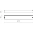 RENDL R11996 MARINA 90 LED ścienna chrom 230V LED 14W IP44 3000K