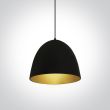 ONE LIGHT 63016A/B/BS Koufalos czarno-mosiężna lampa wisząca E27 20W