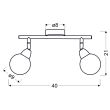 CANDELLUX 92-67586 BOLO LISTWA 2X6W LED SMD GŁÓWKA OKRĄGŁA 1E Z PRZEGUBEM KLOSZ WYMIENNY KD SYSTEM CHROM/BEZBARWNY