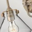 ELSTEAD Congress HK-CONGRESS1-A-BC 1 Light Clear Glass Wall Light - Brushed Caramel