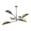 EMIBIG 1106/6 LAMPA SUFITOWA LOTUS 6 BLACK/GOLD