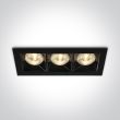 ONE LIGHT 50306B/B/W Nisi czarny wpust z odbłyśnikiem ciemny chrom COB LED 3000K 12W