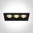 ONE LIGHT 50306B/B/W Nisi czarny wpust z odbłyśnikiem ciemny chrom COB LED 3000K 12W