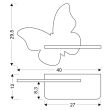 CANDELLUX 21-85160 BUTTERFLY LAMPA KINKIET 5W LED 4000K IQ KIDS Z PRZEWODEM Z WŁ. I WTYCZKĄ MIĘTOWY