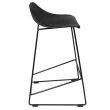 KING HOME PC-148A Krzesło barowe ROLF czarne 66 cm - polipropylen, metal