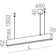 AQFORM 50600 RAFTER LED zwieszany