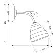 CANDELLUX 21-64288 SIMPLI KINKIET 1*40W E27 CHROM Z KRYSZTAŁKIEM+KLOSZ Z PASKIEM