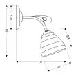 CANDELLUX 21-64288 SIMPLI KINKIET 1*40W E27 CHROM Z KRYSZTAŁKIEM+KLOSZ Z PASKIEM