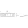 ONE LIGHT 51506B/W/W Rodi biały wpuszczany downlight z odbłyśnikiem ciemny chrom COB LED 3000K 20W