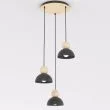 EMIBIG 1676/3PREM KAKI 3PREM BLACK LAMPA WISZĄCA