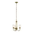 ELSTEAD Waverly KL-WAVERLY3-NBR 3 Light Chandelier - Natural Brass