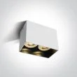 ONE LIGHT 12205NA/W Nikomidia 2 biała oprawa sufitowa z czarnym odbłyśnikiem i oprawką GU10 MR16 2x10W