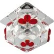 CANDELLUX 2217683 SK-49 CH/WH+RED G4 OPR.STROP.STAŁA KRYSZTAŁ 20W G4 KOSTKA+CZERWONE ŁEZKI