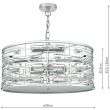 DAR SEV0650 SEVILLE 6LT PENDANT POL CHR CRYSTAL
