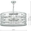 DAR SEV0650 SEVILLE 6LT PENDANT POL CHR CRYSTAL