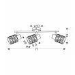 CANDELLUX 93-27399 BILL LAMPA SUFITOWA LISTWA CZARNY 3X40W E27 KLOSZ DYMIONY