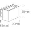 ONE LIGHT 67374/AN/W Solomos kinkiet antracyt LED 3000K 2x3W IP54
