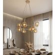 EMIBIG 1638/8 AZURA 8 MOKKA AMBER LAMPA WISZĄCA