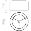 RENDL R11600 DOUBLE 55/30 abażur Polycotton biała max. 23W