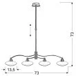 CANDELLUX 34-05994 ELISA ZWIS 4X40W G9 SATYNA-NIKIEL+BIAŁE SZKŁO