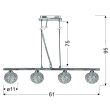 CANDELLUX 34-14047 SPHERE ZWIS 4X40W G9 CHROM