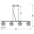 CANDELLUX 34-14047 SPHERE ZWIS 4X40W G9 CHROM