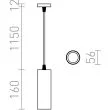 RENDL R12992 MAVRO wisząca czarna/złota 230V LED 12W 38° 3000K
