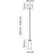 HELLUX 8520119 Lampa wisząca czarna Madera 1pł