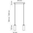 HELLUX 8520219 Lampa wisząca czarna Madera 2pł