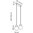 HELLUX 8570239 Lampa wisząca Barrel-Orb Kula 2pł czarny