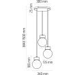 HELLUX 8570539 Barrel-Orb Kula 3pł (plafon) czarny