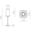 RENDL R12464 LULU stołowa biała/czarna chrom 230V E27 28W