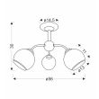 CANDELLUX 33-26569 MARINEN LAMPA WISZĄCA CZARNY 3X40W E27 KLOSZ BIAŁY Z OBWÓDKĄ