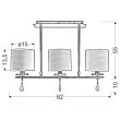 CANDELLUX 33-11510 ESTERA AMPLA 3X40W E14 CHROM