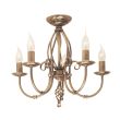 ELSTEAD ARTISAN ART5 AGD BRASS 5Lt Chandelier/Semi-Flush