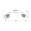 CANDELLUX 92-13392 SHIBA LAMPA SUFITOWA LISTWA CHROMOWY 2X15W G9 KLOSZ BEZBARWNY