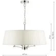 DAR CRI042 CRISTIN 4LT PENDANT POL NICKEL CW IVORY RIBBON SHD