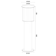 ARGON 8753 NORFOLK lampa ogrodowa stojąca 1pł., mała