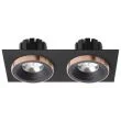 RENDL R13259 SHARM SQ II wpuszczana czarna/czarna miedź 230V LED 2x10W 24° 3000K
