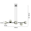 EMIBIG 875/8 LAMPA WISZĄCA ROSSI 8 BL GRAFIT