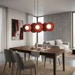 EMIBIG 1729/6 UMBRA 6 BURGUNDY Lampa wisząca