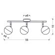 CANDELLUX 93-67777 PARTY LISTWA 3X3W LED RGB GŁÓWKA OKRĄGŁA 1E Z PRZEGUBEM KD SYSTEM CHROM