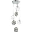 DAR QUI6410 QUINN 6LT CLUSTER PENDANT SMOKED/ CLEAR