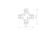 NOWODVORSKI 8837 PROFILE RECESSED X CONNECTOR