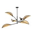 EMIBIG 1108/6 LAMPA SUFITOWA LOTUS 6 BLACK/RATTAN