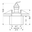 CANDELLUX 2273679 LAMPA SUFITOWA TUBA 1X50W GU10 MROŻONY ŚR. 7,8 CM